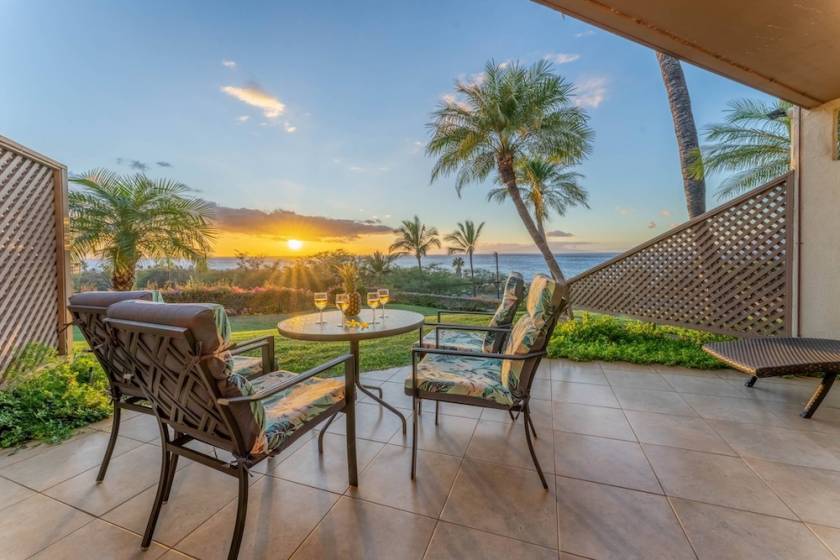 Maui vacation rental view of ocean from lanai