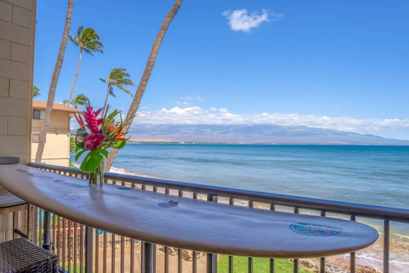 view from balcony of a maui vacation rental 